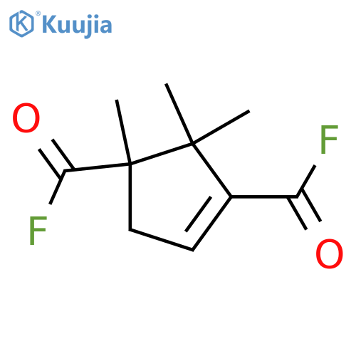 3-Cyclopentene-1,3-dicarbonyldifluoride, 1,2,2-trimethyl-, (1R)- structure