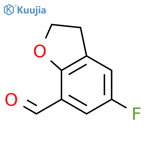 5-fluoro-2,3-dihydro-1-benzofuran-7-carbaldehyde structure