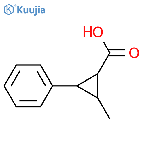 2-methyl-3-phenylcyclopropane-1-carboxylic acid structure
