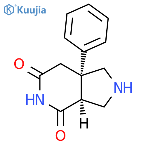 1H-Pyrrolo[3,4-c]pyridine-4,6(2H,3aH)-dione, tetrahydro-7a-phenyl-, (3aS,7aR)- structure