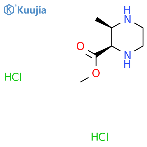 rac-methyl (2R,3R)-3-methylpiperazine-2-carboxylate dihydrochloride, cis structure