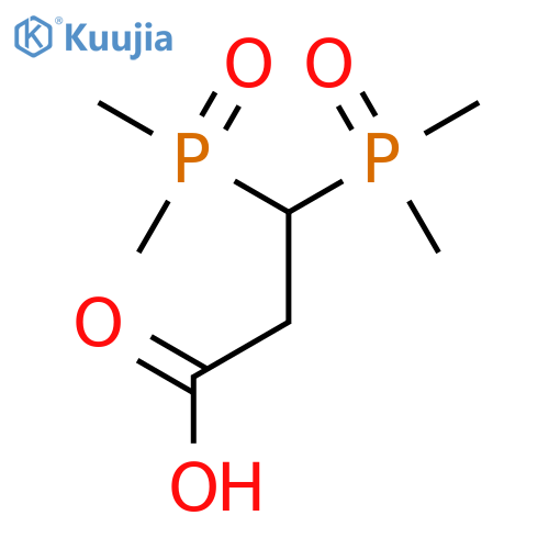 3,3-Bis(dimethylphosphoryl)propanoic acid structure
