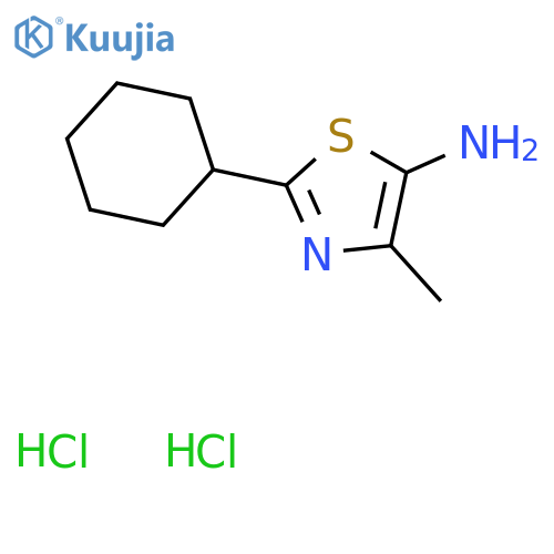 2-cyclohexyl-4-methyl-1,3-thiazol-5-amine dihydrochloride structure