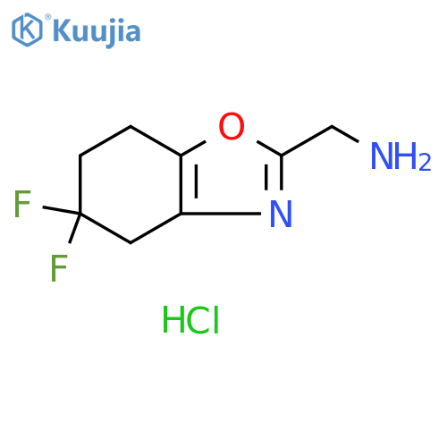 1-(5,5-difluoro-4,5,6,7-tetrahydro-1,3-benzoxazol-2-yl)methanamine hydrochloride structure