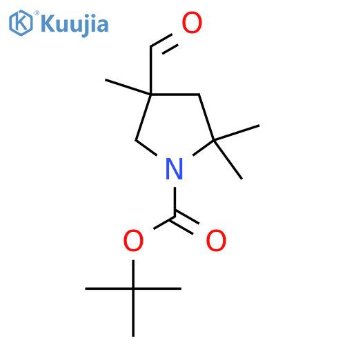 Tert-butyl 4-formyl-2,2,4-trimethylpyrrolidine-1-carboxylate structure