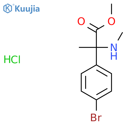 methyl 2-(4-bromophenyl)-2-(methylamino)propanoate hydrochloride structure