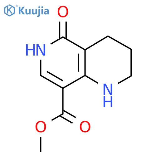 methyl 5-hydroxy-1,2,3,4-tetrahydro-1,6-naphthyridine-8-carboxylate structure