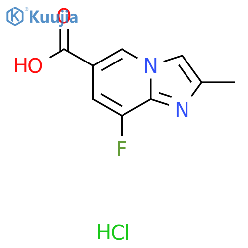 8-Fluoro-2-methylimidazo[1,2-a]pyridine-6-carboxylic acid;hydrochloride structure