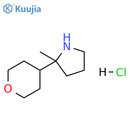 2-methyl-2-(oxan-4-yl)pyrrolidine hydrochloride structure