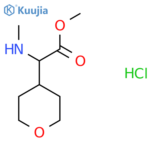 methyl 2-(methylamino)-2-(oxan-4-yl)acetate hydrochloride structure
