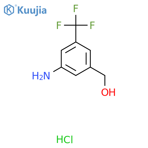 3-amino-5-(trifluoromethyl)phenylmethanol hydrochloride structure
