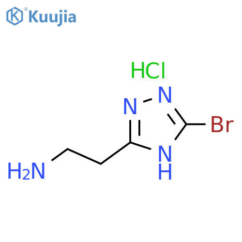 2-(3-bromo-1H-1,2,4-triazol-5-yl)ethan-1-amine hydrochloride structure