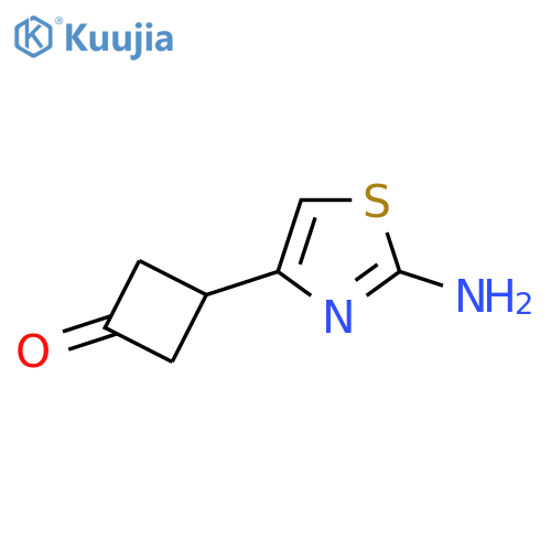 3-(2-Amino-1,3-thiazol-4-yl)cyclobutan-1-one structure