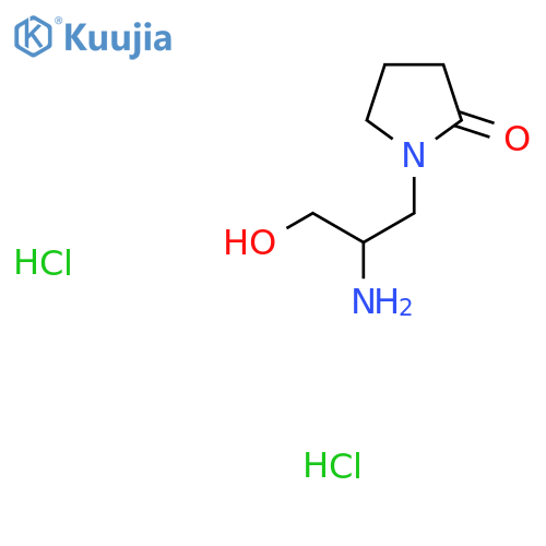1-(2-amino-3-hydroxypropyl)pyrrolidin-2-one dihydrochloride structure