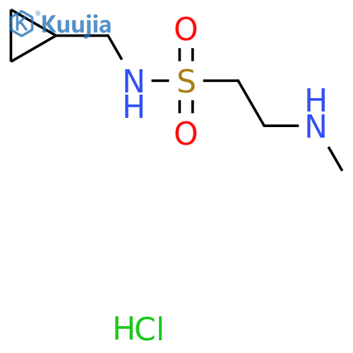 N-(cyclopropylmethyl)-2-(methylamino)ethane-1-sulfonamide hydrochloride structure