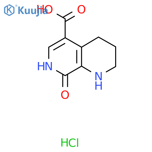 8-hydroxy-1,2,3,4-tetrahydro-1,7-naphthyridine-5-carboxylic acid hydrochloride structure