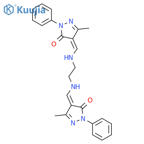 2-Pyrazolin-5-one,4,4'-[ethylenebis(iminomethylidyne)]bis[3-methyl-1-phenyl- (7CI,8CI) structure