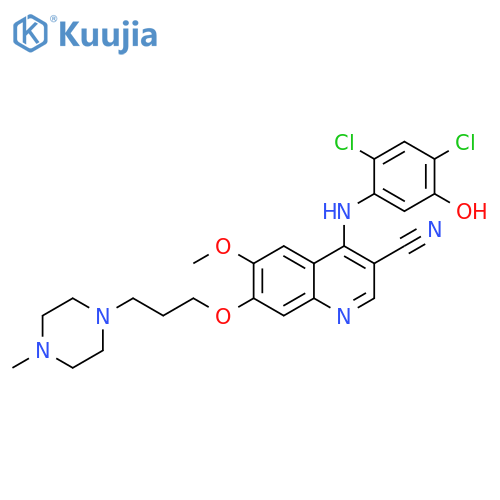 4-(2,4-Dichloro-5-hydroxyphenyl)amino-6-methoxy-7-3-(4-methyl-1-piperazinyl)propoxy-3-Quinolinecarbonitrile structure