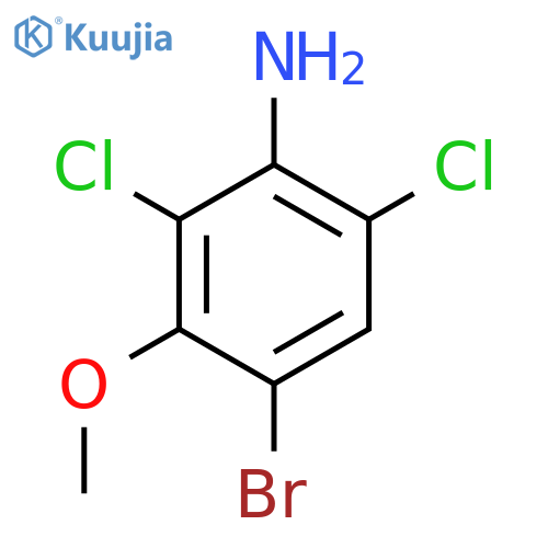 4-Bromo-2,6-dichloro-3-methoxyaniline structure