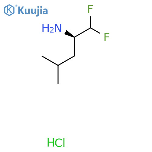 (2R)-1,1-difluoro-4-methylpentan-2-amine hydrochloride structure