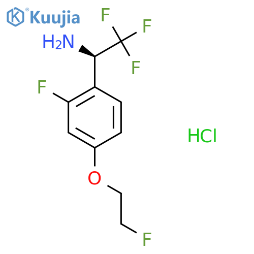 (1R)-2,2,2-trifluoro-1-2-fluoro-4-(2-fluoroethoxy)phenylethan-1-amine hydrochloride structure
