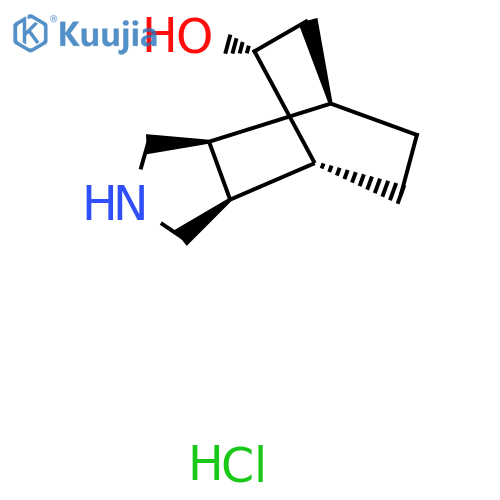 (1R,2S,6S,7R,8R)-4-Azatricyclo[5.2.2.02,6]undecan-8-ol;hydrochloride structure