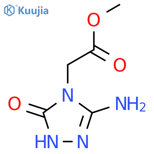 methyl 2-(3-amino-5-oxo-4,5-dihydro-1H-1,2,4-triazol-4-yl)acetate structure
