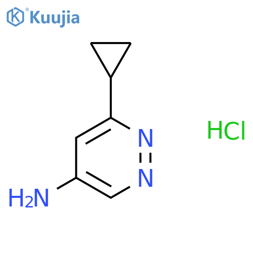 6-cyclopropylpyridazin-4-amine hydrochloride structure