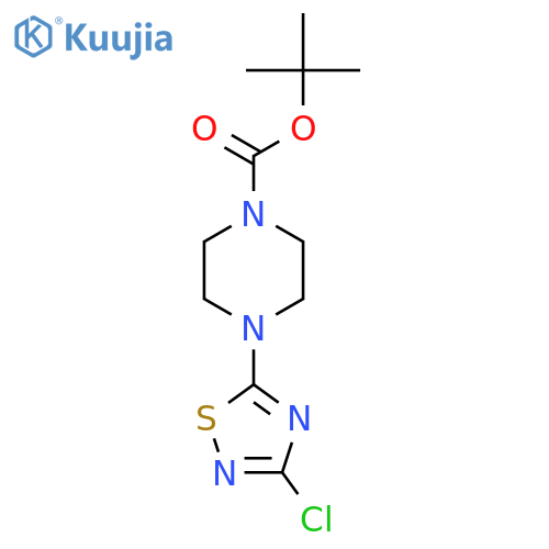 tert-Butyl 4-(3-chloro-1,2,4-thiadiazol-5-yl)piperazine-1-carboxylate structure