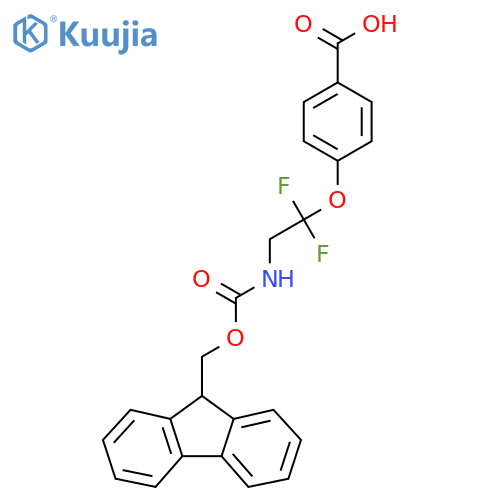 4-2-({(9H-fluoren-9-yl)methoxycarbonyl}amino)-1,1-difluoroethoxybenzoic acid structure
