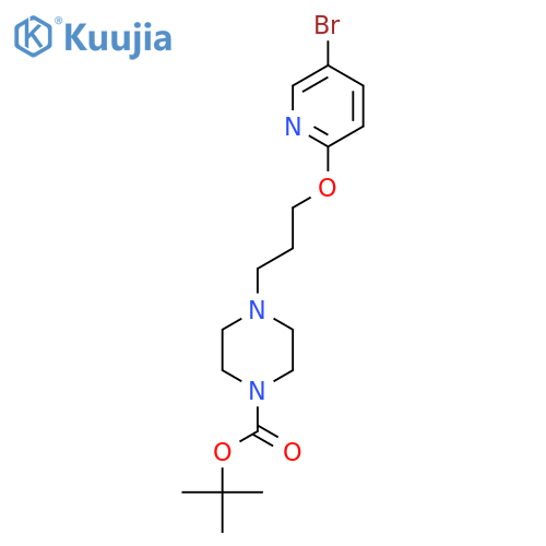 Tert-butyl 4-[3-(5-bromopyridin-2-yl)oxypropyl]piperazine-1-carboxylate structure