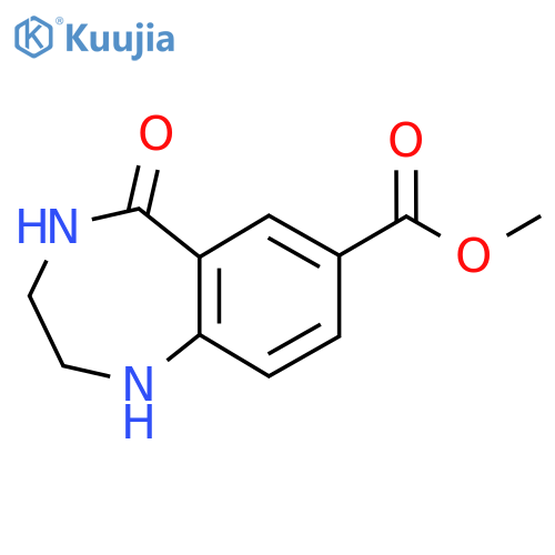methyl 5-oxo-2,3,4,5-tetrahydro-1H-1,4-benzodiazepine-7-carboxylate structure