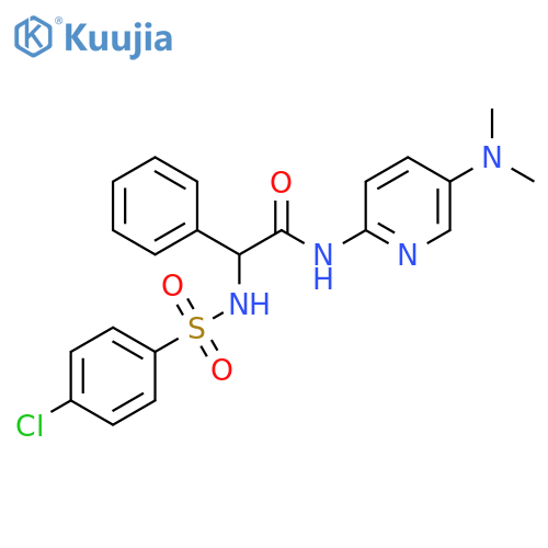 2-(4-chlorobenzenesulfonamido)-N-[5-(dimethylamino)pyridin-2-yl]-2-phenylacetamide structure