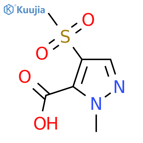 2-Methyl-4-methylsulfonylpyrazole-3-carboxylic acid structure