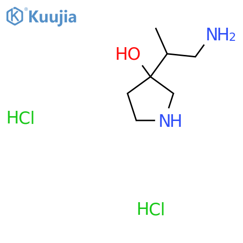 3-(1-aminopropan-2-yl)pyrrolidin-3-ol dihydrochloride structure