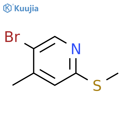 5-Bromo-4-methyl-2-(methylthio)pyridine structure
