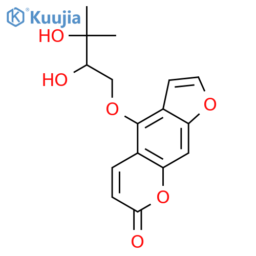 7H-Furo[3,2-g][1]benzopyran-7-one, 4-(2,3-dihydroxy-3-methylbutoxy)- structure