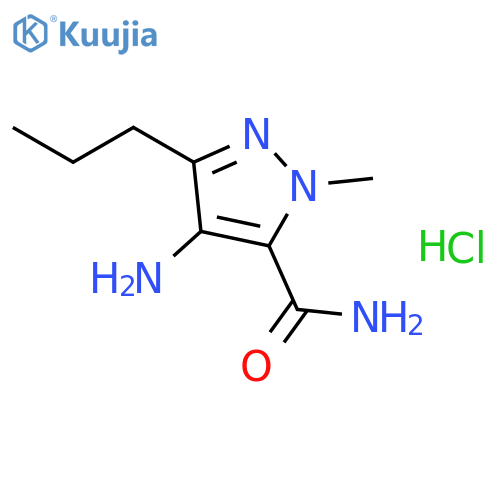 4-Amino-1-methyl-3-propyl-1H-pyrazole-5-carboxamide Hydrochloride structure