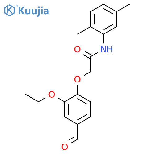 N-(2,5-Dimethyl-phenyl)-2-(2-ethoxy-4-formyl-phenoxy)-acetamide structure