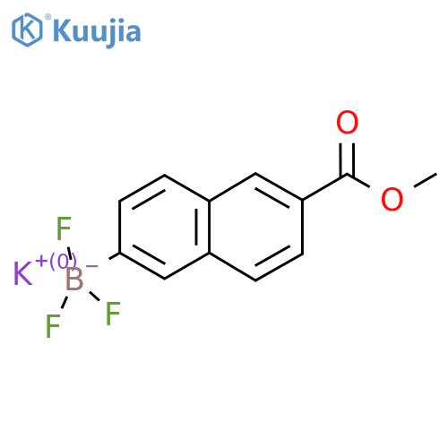 Potassium trifluoro(6-(methoxycarbonyl)naphthalen-2-yl)borate structure