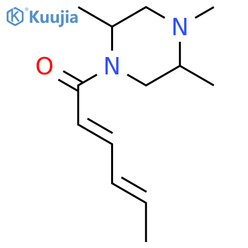 (2S,5R)-1-[(2E,4E)-hexa-2,4-dienoyl]-2,4,5-trimethylpiperazine structure