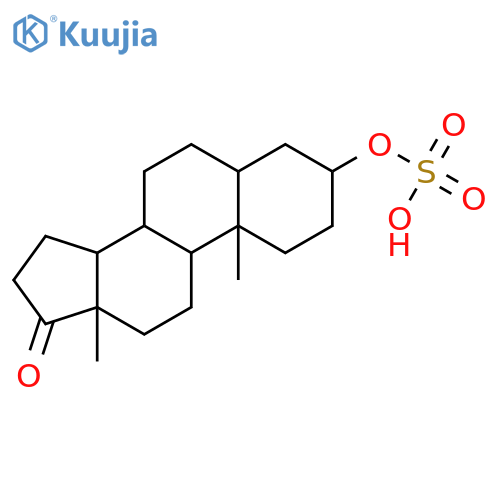 Androstan-17-one,3-(sulfooxy)-, (3a,5a)- structure