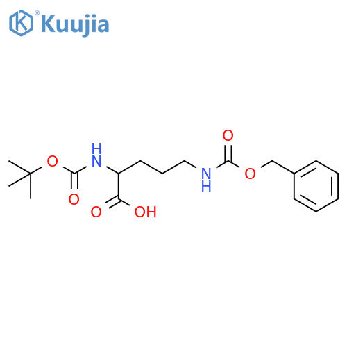 Nα-(tert-Butoxycarbonyl)-NΔ-carbobenzoxy-L-ornithine structure