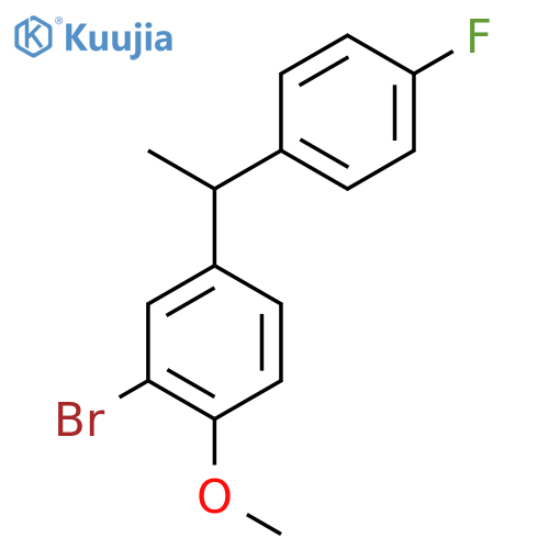 2-Bromo-4-(1-(4-fluorophenyl)ethyl)-1-methoxybenzene structure