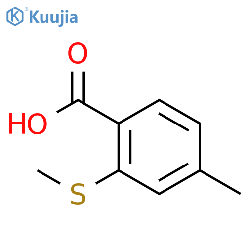 4-methyl-2-(methylsulfanyl)benzoic acid structure