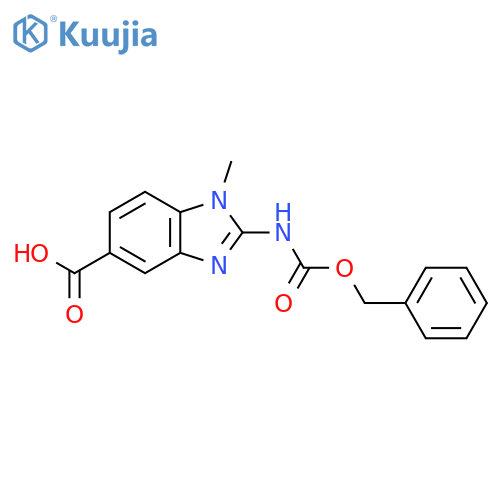 2-{[(benzyloxy)carbonyl]amino}-1-methyl-1H-1,3-benzodiazole-5-carboxylic acid structure