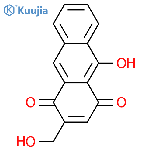 10-Hydroxy-2-(hydroxymethyl)-1,4-anthraquinone structure