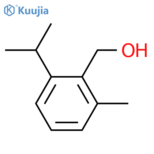 Benzenemethanol,2-methyl-6-(1-methylethyl)- structure