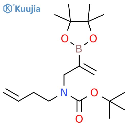 1,1-Dimethylethyl N-3-buten-1-yl-N-[2-(4,4,5,5-tetramethyl-1,3,2-dioxaborolan-2-yl)-2-propen-1-yl]carbamate structure