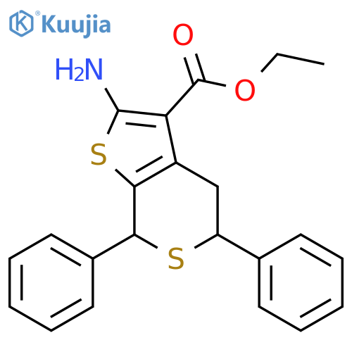 2-Amino-5,7-diphenyl-4,7-dihydro-5H-thieno2,3-cthiopyran-3-carboxylicacid ethylester structure